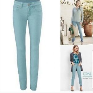 CAbi Style #5170 Curvy Skinny Tidal Blue Skinny Jeans Size 16
